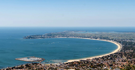 Sicht auf Pornichet, die Bucht von Pouliguen und ihre Strände