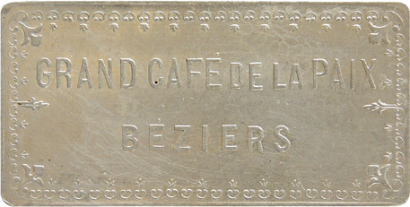 «Grand Café de la Paix Béziers jeton»