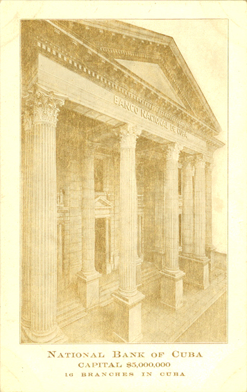 Banco Nacional de Cuba postcard